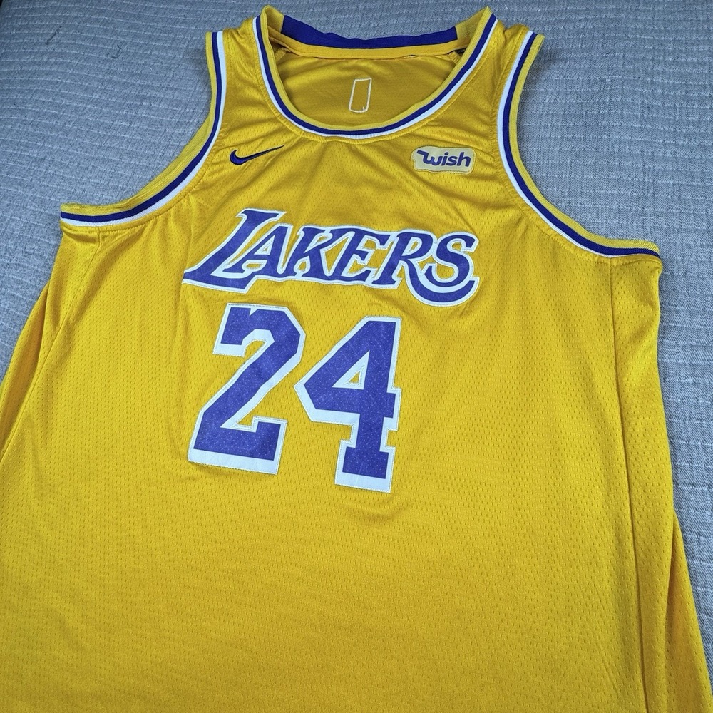 Nike Swingman Los Angeles Lakers Kobe Bryant 24 Jersey Size L Yellow NBA